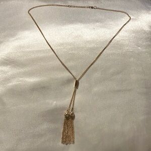 Goldtone Tassel Necklace